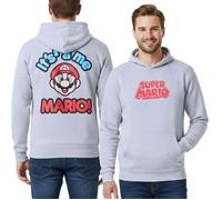 Super Mario Nintendo Sweat à capuche pour homme, GRIS Sweat imprimé, grande POCHE M