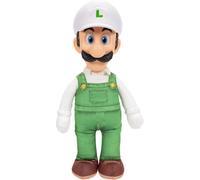 Super Mario Peluche articulée Fire Luigi (poseable) du film Galaxy - 15" / 38 cm, sous licence officielle, peluche avec tête roto sculptée, peluche de collection Nintendo, pour enfants dès 3 ans (3+)