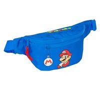 Super Mario Play - Sac Banane avec Poche extérieure, idéal pour Jeunes et Enfants de différents âges, Confortable et Polyvalent, qualité et résistance, 23 x 9 x 12 cm, Bleu/Rouge, Bleu/Rouge,