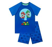 Super Mario Pyjama Garçon | Pyjama Mario Et Luigi Garçons | Pyjashort Garcon Court Bleu 6-7 Ans