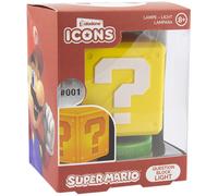 Super Mario Question Block Icons Bureau Lumière Lamp Lampe Paladone Products