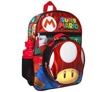 Super Mario Sac à dos avec sac à déjeuner amovible champignon 40,6 cm 5 pièces