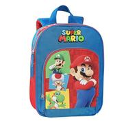 Super Mario - Sac à dos pour enfant et fille officiel Super Mario, idéal pour la maternelle et les loisirs, avec bretelles rembourrées, dos et fond thermoformés, avec fermetures à glissière pratiques
