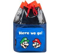 Super Mario Sac de natation Sac de piscine pour enfants Mario et Luigi | Sac à dos de sport pour garçon pour la plage | Bleu Taille Unique