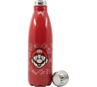 STOR Bouteille décorée avec une illustration du visage du personnage Mario en acier inoxydable 780 ml de capacité