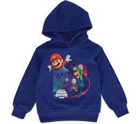 SUPER MARIO - Sweat à Capuche Enfant Super Mario Galaxy - Polycoton - Style Sportswear Décontracté - Molleton doux 240 GSM - Bleu Royal (FR/ES, Âge, 4 ans, 5 ans, Taille normale)