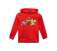 Super Mario Sweat à Capuche | Sweat Garçons Mario Et Luigi | Sweats Garçon Yoshi | Marchandise sous Licence Officielle Mario Rouge 3-4 Ans