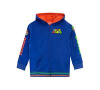 SUPER MARIO Sweats Garçon | Pull Enfant Luigi | Sweat Zippé pour Enfants Bleu 4-5 Ans