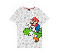 Super Mario T-Shirt Gris pour Enfants Nintendo et Yoshi Boy 11-12 années