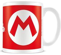 Super Mario - Tasse à café "Mario Initial" PM6480 (Taille unique) (Rouge/Blanc)