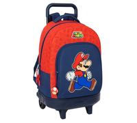 Safta Sac à dos à roulettes Compact Super Mario Trick Rouge/Orange Enfants
