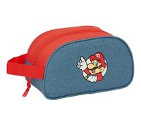 Super Mario - Trousse Scolaire Moyenne avec poignée, Trousse pour Enfant, Adaptable au Chariot, Facile à Nettoyer, Confortable et Polyvalent, qualité et résistance, 26 x 12 x 15 cm