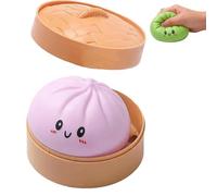 Super Megas Jouet Mystère Géant, Grosse Boule Anti-Stress Dumpling à Presser, Sensorielle Lente à Retourner (Violet)