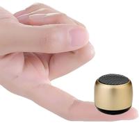Super Mini Bluetooth Speaker,Portable Speaker,Stereo Sound with Deep Bass Technology,Gold Gold