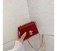 Super Mini Sac À Bandoulière À Chaîne Fishbone À Boucle De Verrouillage Simple, Le Meilleur Cadeau De La Saint-valentin Pour Elle Taille UniqueUnicolorePolyuréthane