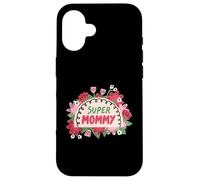 Super Mommy Floral Jolie Flowers Best Mom Mama pour la fête des mères Coque pour iPhone 16