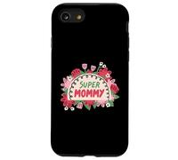 Super Mommy Floral Jolie Flowers Best Mom Mama pour la fête des mères Coque pour iPhone SE (2020) / 7/8