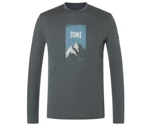 super.natural - 2 Pitch L/S - Haut à manches longues - XXL - dark shadow melange / flint stone / feather grey
