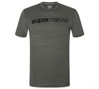 super.natural - 3D Signature Tee - Haut en mérinos - XL - pirate grey melange / jet black