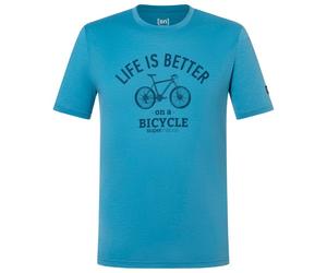 super.natural - Better Bike Tee - Haut en mérinos - 52 - L - blue heaven / ocean blue