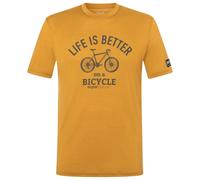 super.natural - Better Bike Tee - Haut en mérinos - 52 - L - dried tobacco / cashmere grey melange