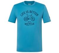 super.natural - Better Bike Tee - Haut en mérinos - 54 - XL - blue heaven / ocean blue