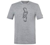 super.natural - Carabineri Tee - Haut en mérinos - 54 - XL - cashmere grey melange / cashmere grey melange
