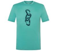 super.natural - Carabineri Tee - Haut en mérinos - 56 - XXL - lagoon green / blueberry