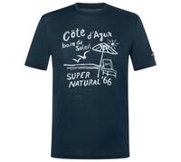 super.natural - Cote D'Azur Tee - Haut en mérinos - M - blueberry / white stone