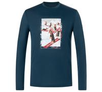 super.natural - Dachshund Party L/S - Haut à manches longues - XXL - blueberry / various