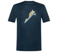 super.natural - Duck Dive Tee - Haut en mérinos - L - blueberry / various