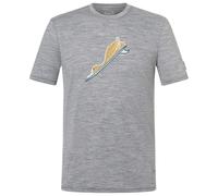 super.natural - Duck Dive Tee - Haut en mérinos - XXL - cashmere grey melange / various