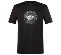 super.natural - Exploring Tee - Haut en mérinos - M - jet black / feather grey