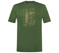 super.natural - Fishing Adventure Tee - Haut en mérinos - XL - chive / dried tobacco