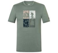 super.natural - Go Hiking Tee - Haut en mérinos - L - eucalyptus / various