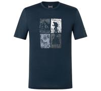 super.natural - Go Hiking Tee - Haut en mérinos - XXL - blueberry / various