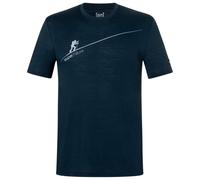 super.natural - Haute Route Tee - Haut en mérinos - M - blueberry / vapor grey