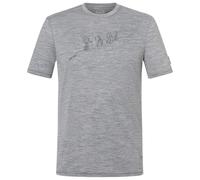 super.natural - Hiking Tee - Haut en mérinos - 46 - S - cashmere grey melange / cashmere grey melange