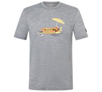 super.natural - Hot Dog Tee - Haut en mérinos - M - cashmere grey melange / various