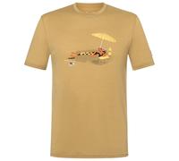 super.natural - Hot Dog Tee - Haut en mérinos - XXL - sahara / various