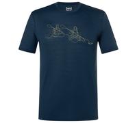 super.natural - Kanulines Tee - Haut en mérinos - L - blueberry / dried tobacco