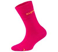 super.natural - Kid's All Day Socks 2-Pack - Chaussettes en laine mérinos - EU 23-26 - fuchsia red / illuminating
