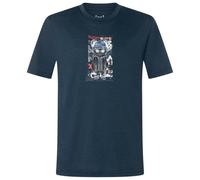 super.natural - Kid's Crazy Mouse Tee - Haut en mérinos - 116 - blueberry / various