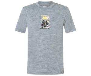 super.natural - Kid's Crazy Mouse Tee - Haut en mérinos - 116 - cashmere grey melange / various