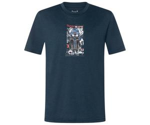 super.natural - Kid's Crazy Mouse Tee - Haut en mérinos - 128 - blueberry / various