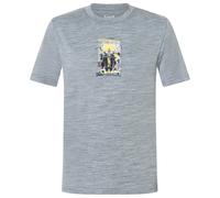 super.natural - Kid's Crazy Mouse Tee - Haut en mérinos - 140 - cashmere grey melange / various