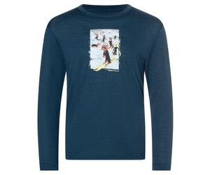 super.natural - Kid's Dachshund Party L/S - Sous-vêtement mérinos - 110 - blueberry / various