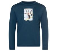 super.natural - Kid's Dachshund Party L/S - Sous-vêtement mérinos - 116 - blueberry / various