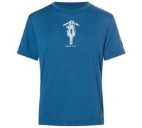 super.natural - Kid's Scrambler Tee - Haut en mérinos - 110 - ocean blue / feather grey