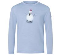 super.natural - Kid's Snowman L/S - Haut manches longues en mérinos - 116 - forget me not blue / various